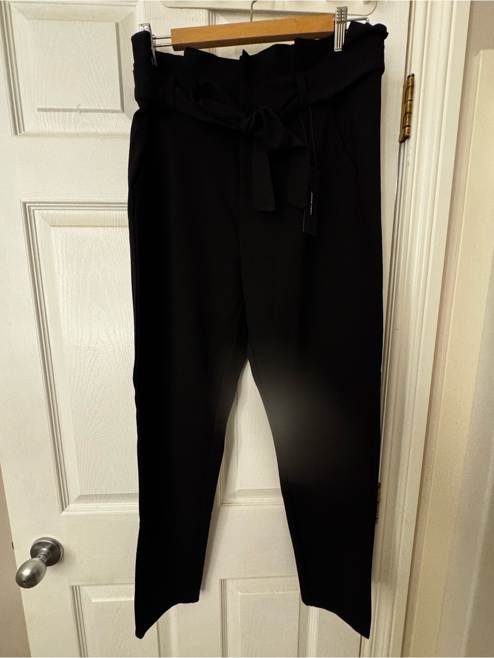 Vero Moda Black Paperbag Waist Tie Trousers - Picture 8 of 8